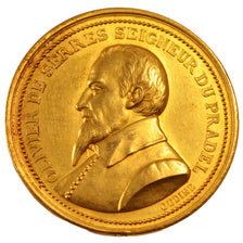 FRANCE, Flora, French Third Republic, Medal, 1884, AU(55-58), Oudiné, Gold, 2...