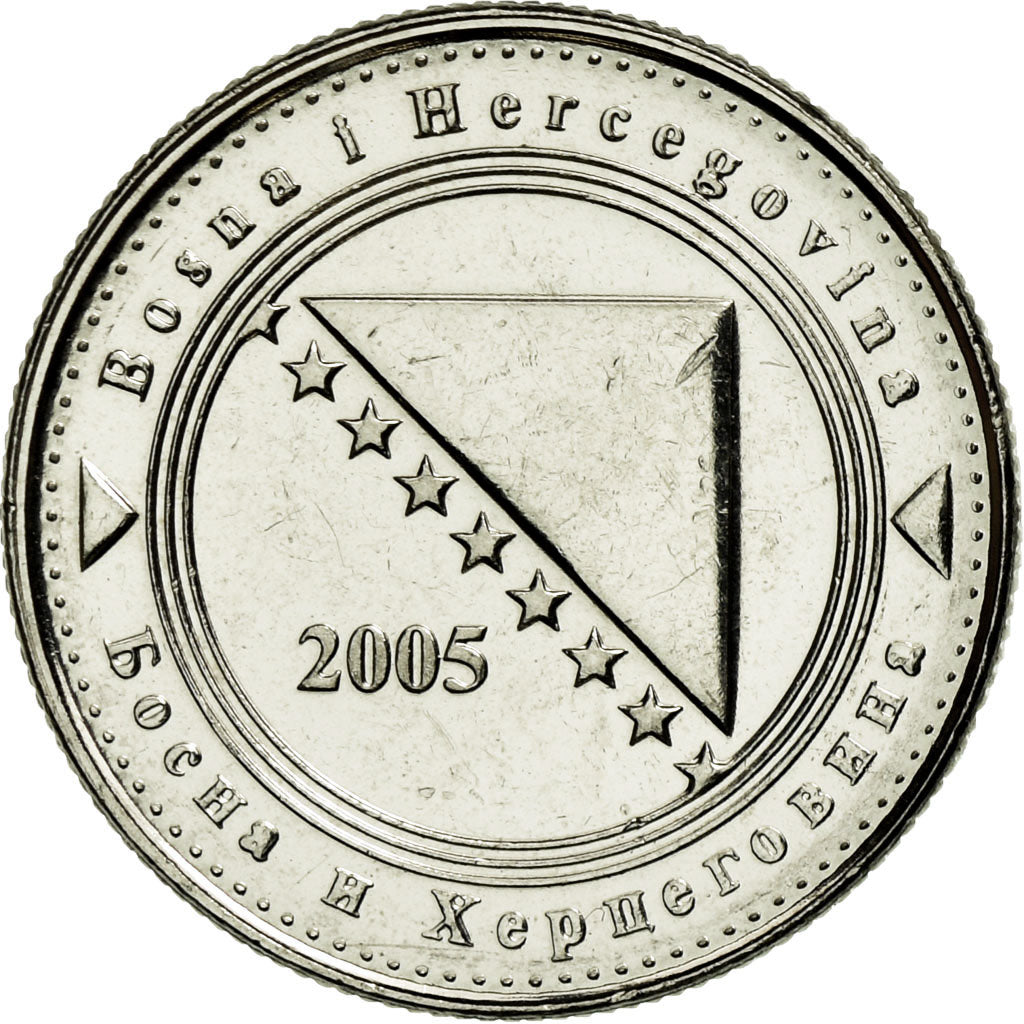 Monnaie, Bosnia - Herzegovina, 5 Feninga, 2005, British Royal Mint, SUP, Nickel
