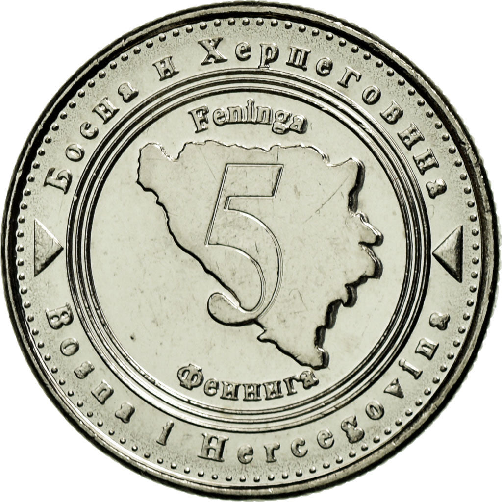 Coin, Bosnia - Herzegovina, 5 Feninga, 2005, British Royal Mint, AU(55-58)