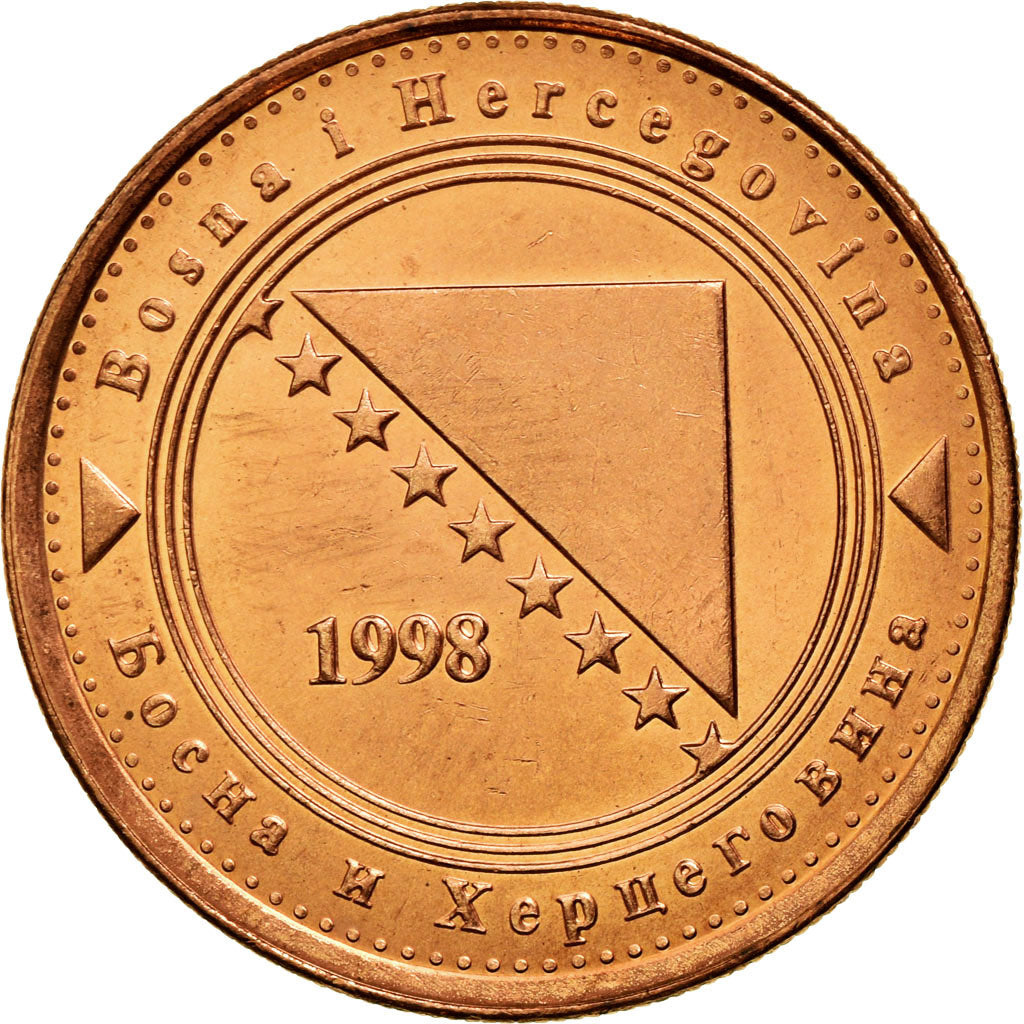 Coin, Bosnia - Herzegovina, 50 Feninga, 1998, British Royal Mint, EF(40-45)