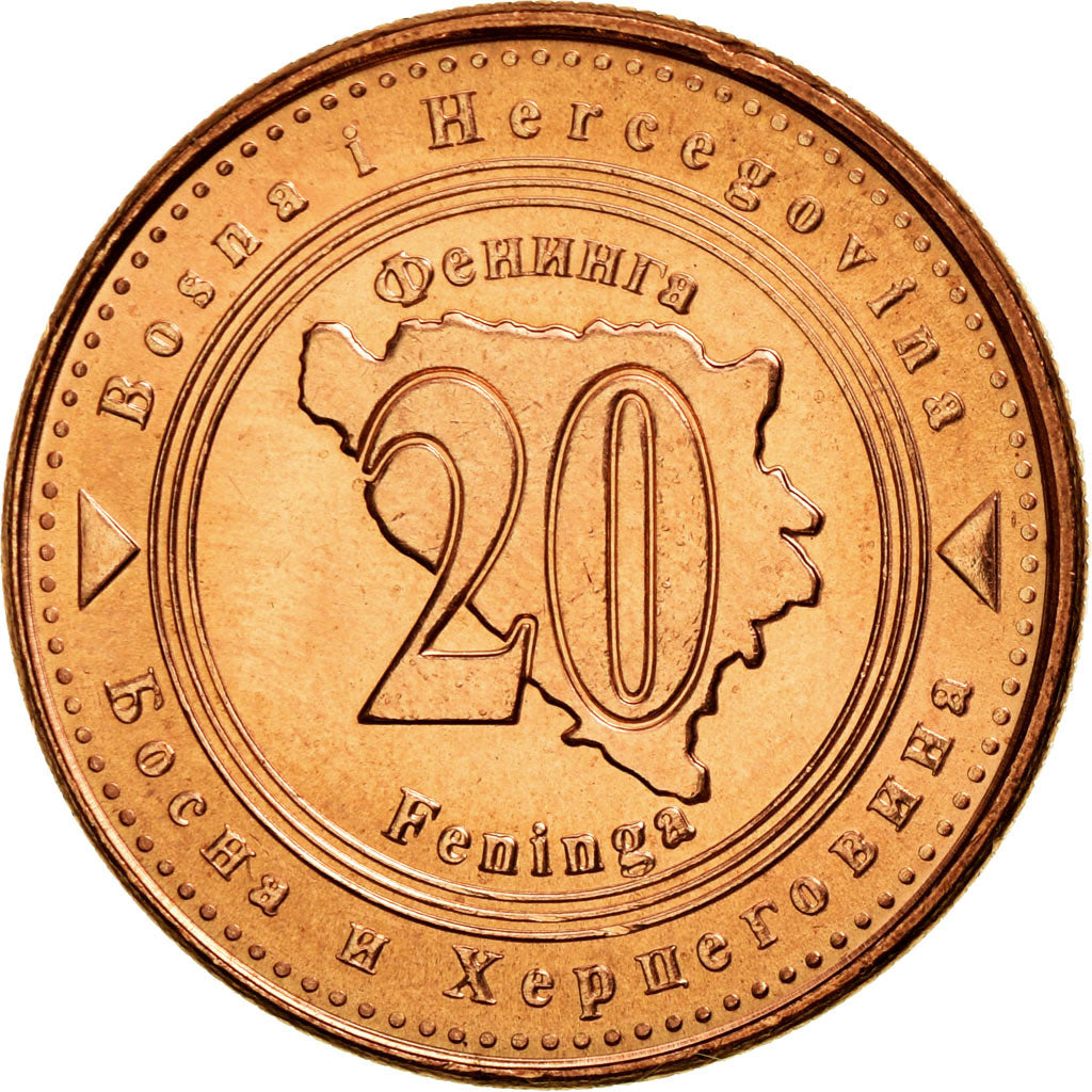 Coin, Bosnia - Herzegovina, 20 Feninga, 2004, British Royal Mint, AU(55-58)