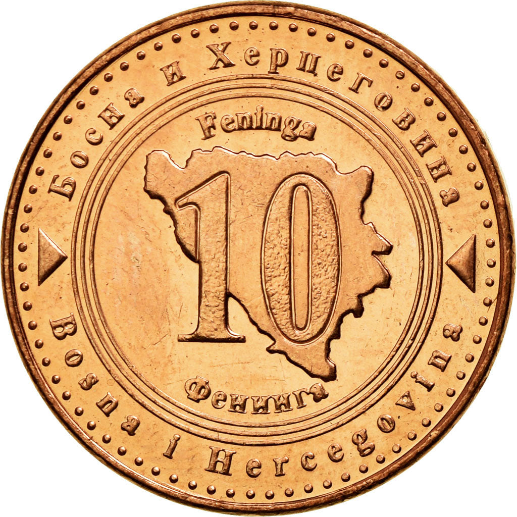 Coin, Bosnia - Herzegovina, 10 Feninga, 2004, British Royal Mint, AU(55-58)