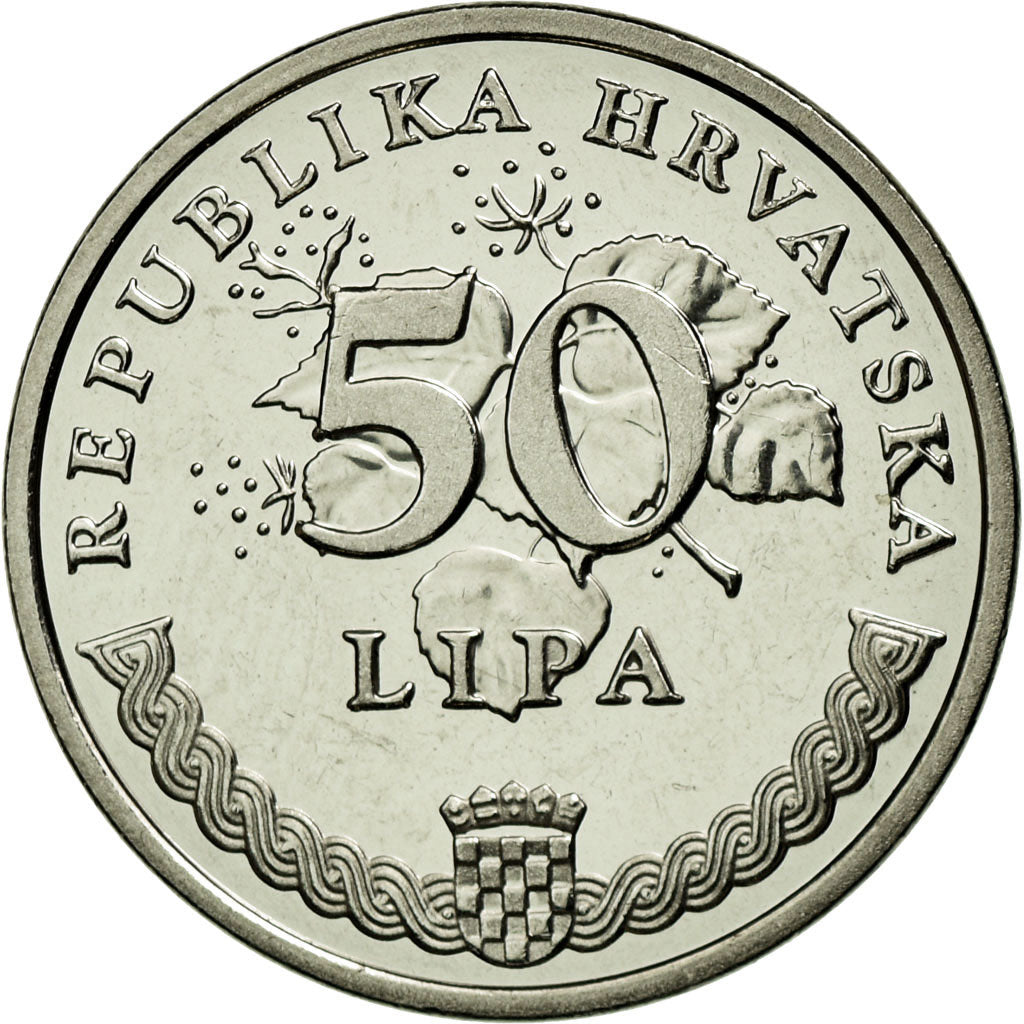 Coin, Croatia, 50 Lipa, 2005, AU(50-53), Nickel plated steel, KM:8