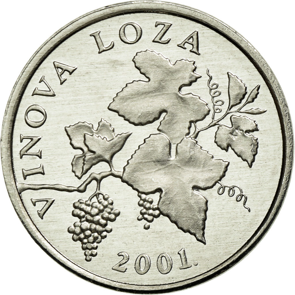 Coin, Croatia, 2 Lipe, 2001, AU(55-58), Aluminum, KM:4