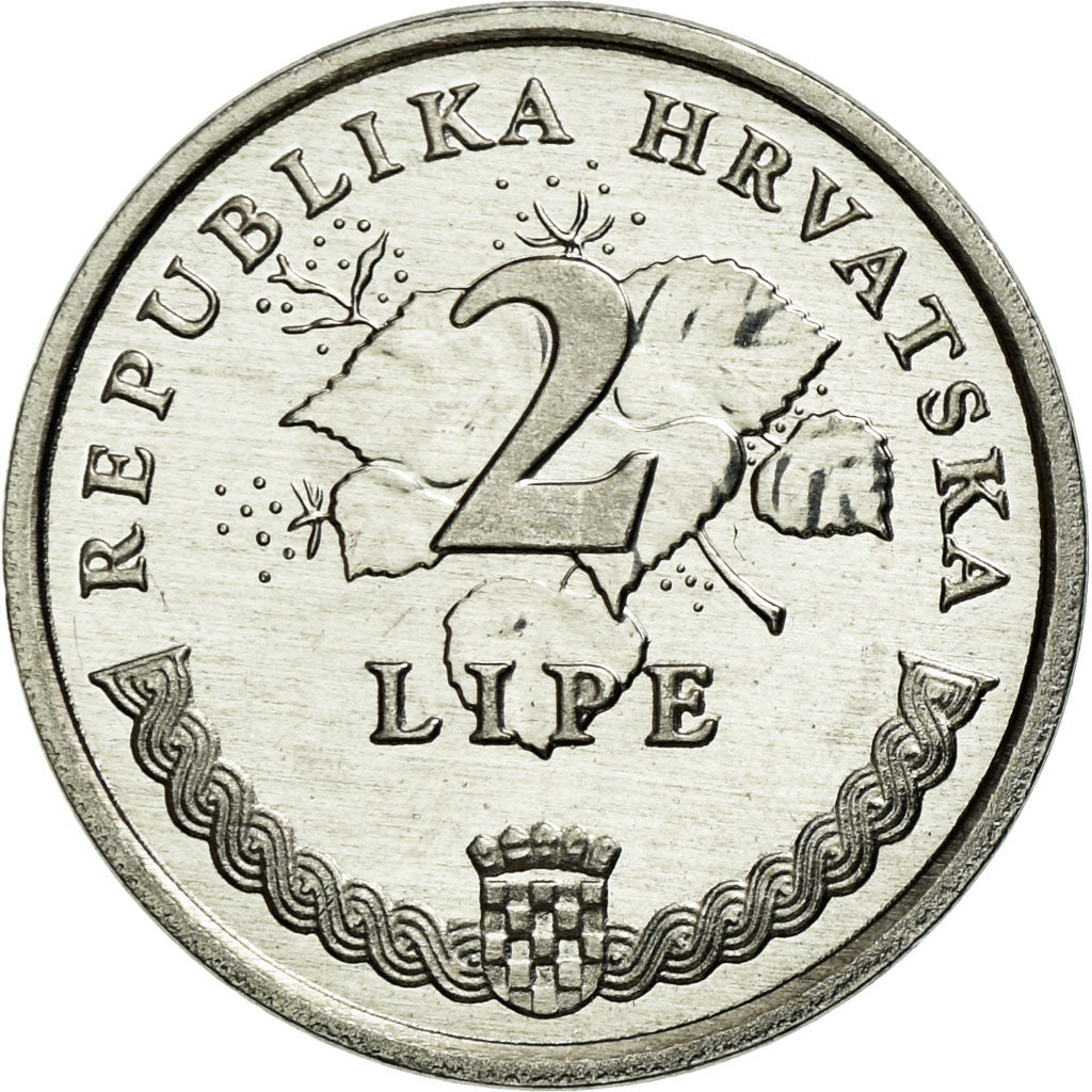 Coin, Croatia, 2 Lipe, 2001, AU(55-58), Aluminum, KM:4