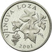 Coin, Croatia, 2 Lipe, 2001, AU(55-58), Aluminum, KM:4