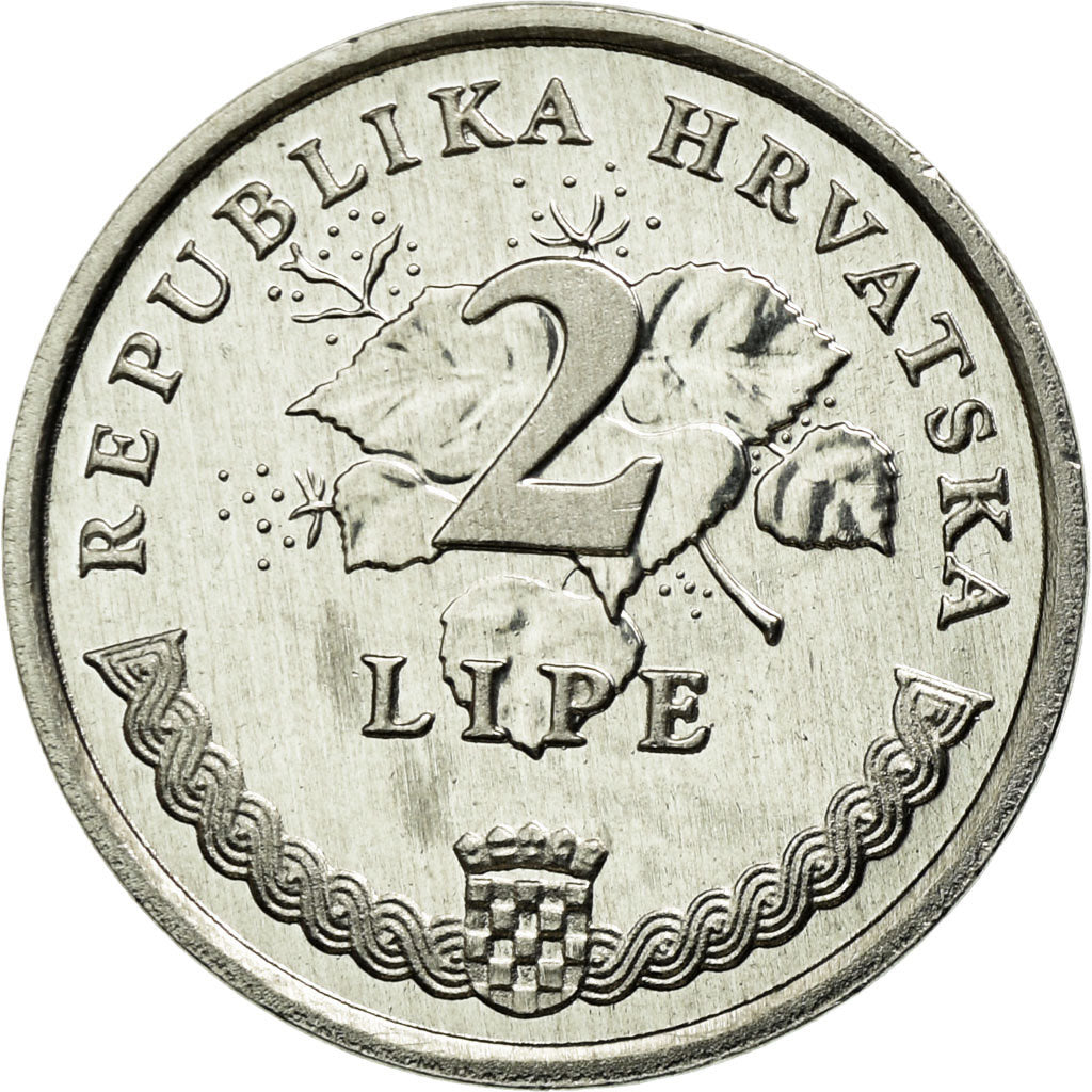 Coin, Croatia, 2 Lipe, 2001, AU(55-58), Aluminum, KM:4