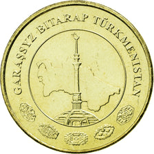Coin, Turkmanistan, 50 Tenge, 2009, AU(55-58), Brass, KM:100