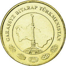 Monnaie, Turkmanistan, 50 Tenge, 2009, SUP, Laiton, KM:100
