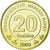 Coin, Turkmanistan, 20 Tenge, 2009, AU(55-58), Brass, KM:99