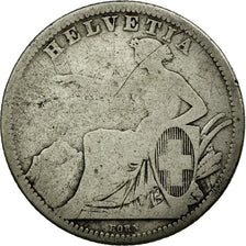 Coin, Switzerland, Franc, 1860, Bern, F(12-15), Silver, KM:9a