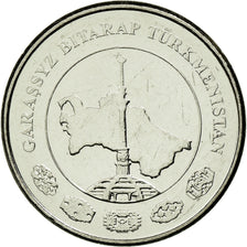 Münze, Turkmanistan, Tenge, 2009, VZ, Nickel plated steel, KM:95