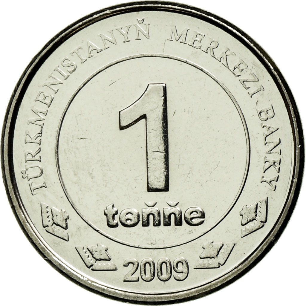 Münze, Turkmanistan, Tenge, 2009, VZ, Nickel plated steel, KM:95
