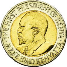 Coin, Kenya, 5 Shillings, 2005, British Royal Mint, EF(40-45), Bi-Metallic