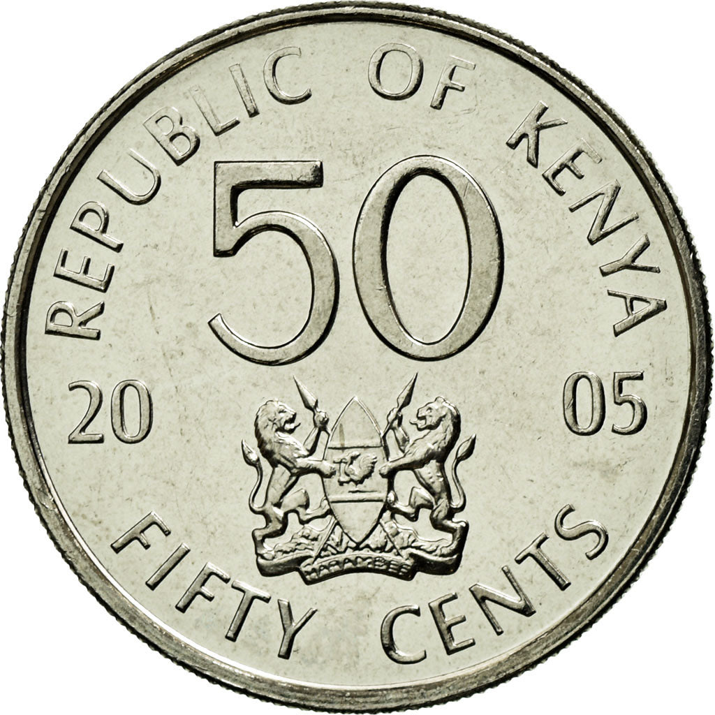 Monnaie, Kenya, 50 Cents, 2005, British Royal Mint, SPL, Nickel plated steel
