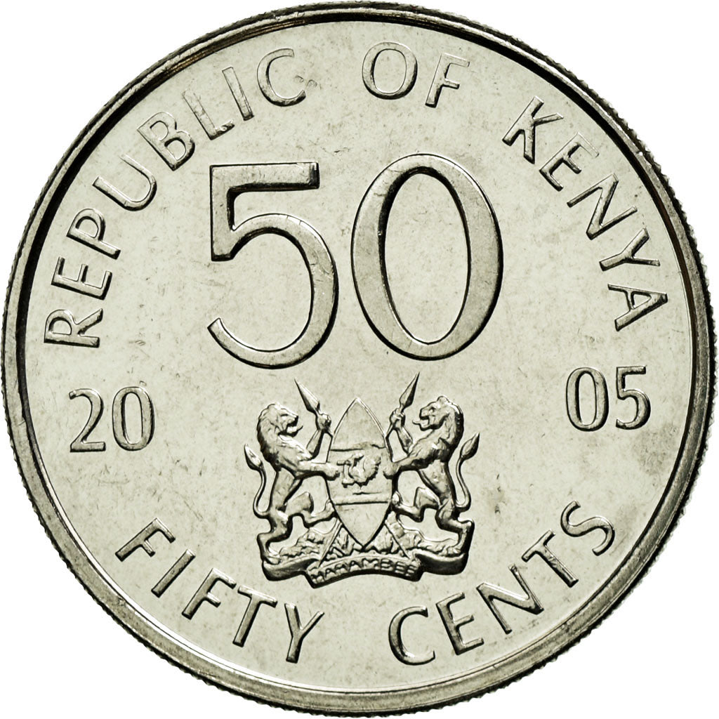 Monnaie, Kenya, 50 Cents, 2005, British Royal Mint, SPL, Nickel plated steel
