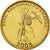 Munten, Rwanda, 10 Francs, 2003, ZF+, Brass plated steel, KM:24