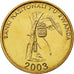 Moneta, Ruanda, 10 Francs, 2003, BB+, Acciaio placcato ottone, KM:24