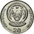 Coin, Rwanda, 20 Francs, 2003, MS(63), Nickel plated steel, KM:25