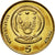 Moneta, Ruanda, 5 Francs, 2003, AU(55-58), Mosiądz platerowany stalą, KM:23