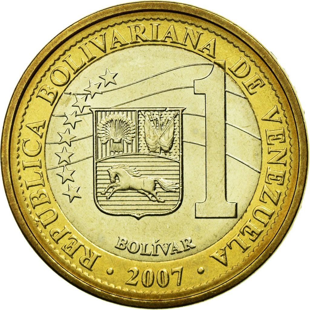 Monnaie, Venezuela, Bolivar, 2007, Maracay, SUP, Bi-Metallic, KM:93