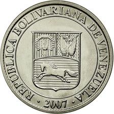 Coin, Venezuela, 12-1/2 Centimos, 2007, Maracay, MS(63), Nickel plated steel