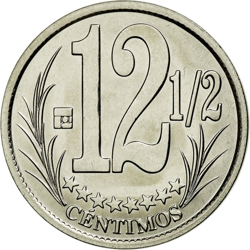 Coin, Venezuela, 12-1/2 Centimos, 2007, Maracay, MS(63), Nickel plated steel