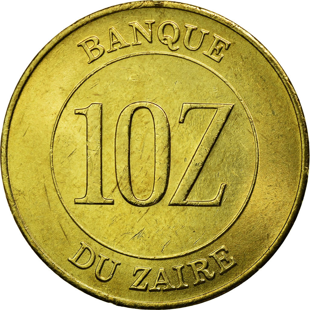 Monnaie, Zaïre, 10 Zaïres, 1988, TTB, Laiton, KM:19