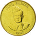 Moneda, Zaire, 5 Zaïres, 1987, MBC, Latón, KM:14