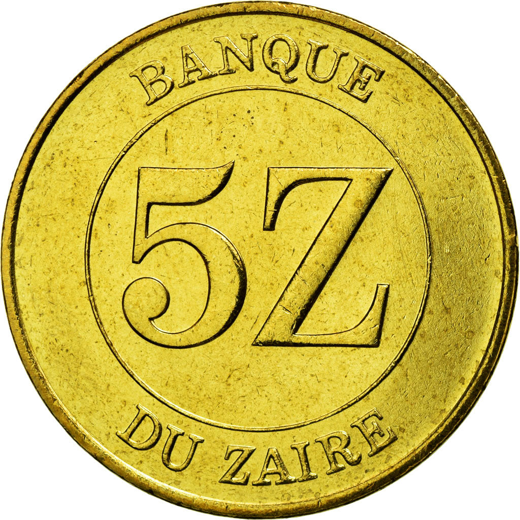 Moneta, Zaire, 5 Zaïres, 1987, BB, Ottone, KM:14
