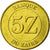 Moeda, Zaire, 5 Zaïres, 1987, EF(40-45), Latão, KM:14