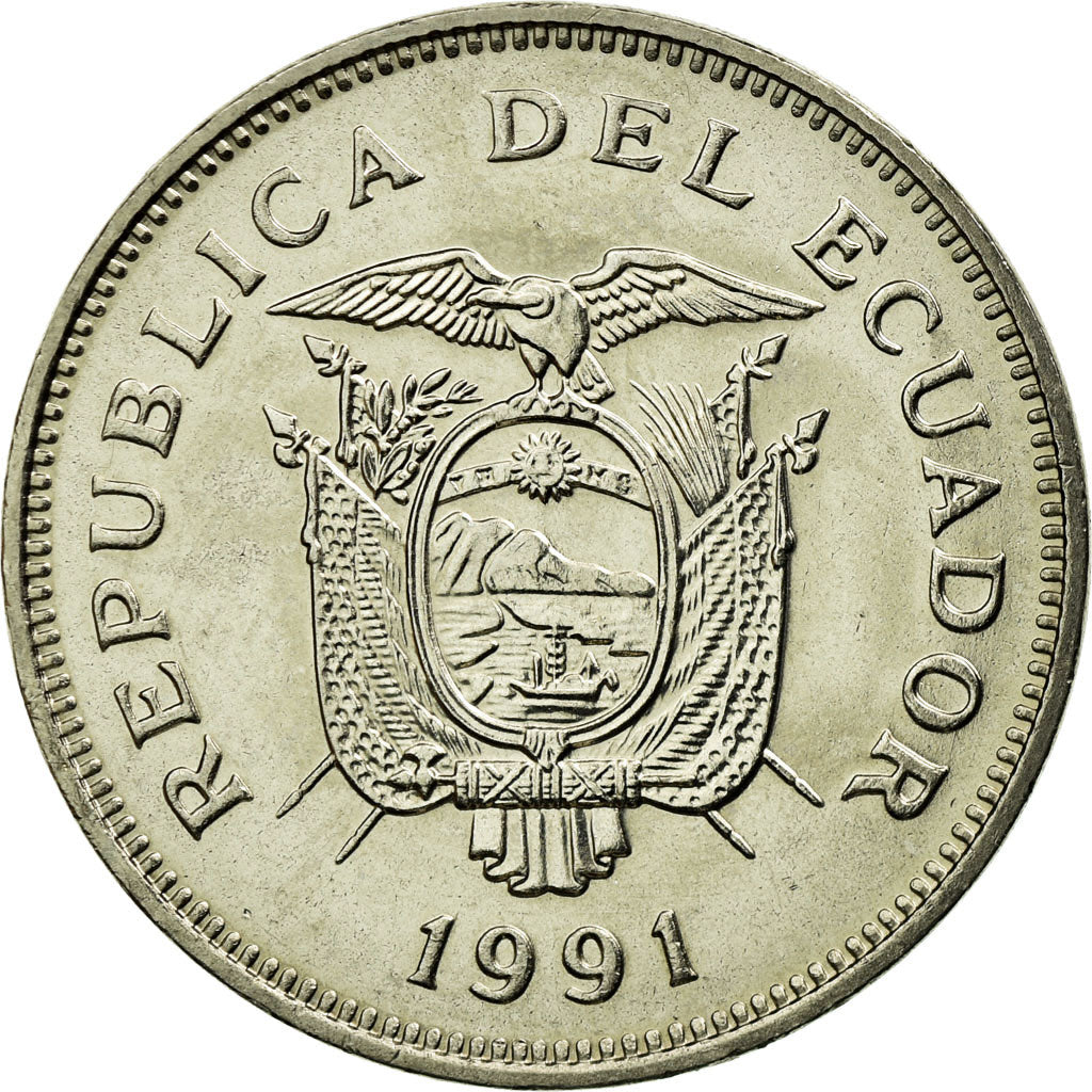 Monnaie, Équateur, 20 Sucres, 1991, TTB, Nickel Clad Steel, KM:94.2