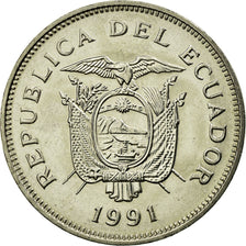 Monnaie, Équateur, 20 Sucres, 1991, TTB, Nickel Clad Steel, KM:94.2