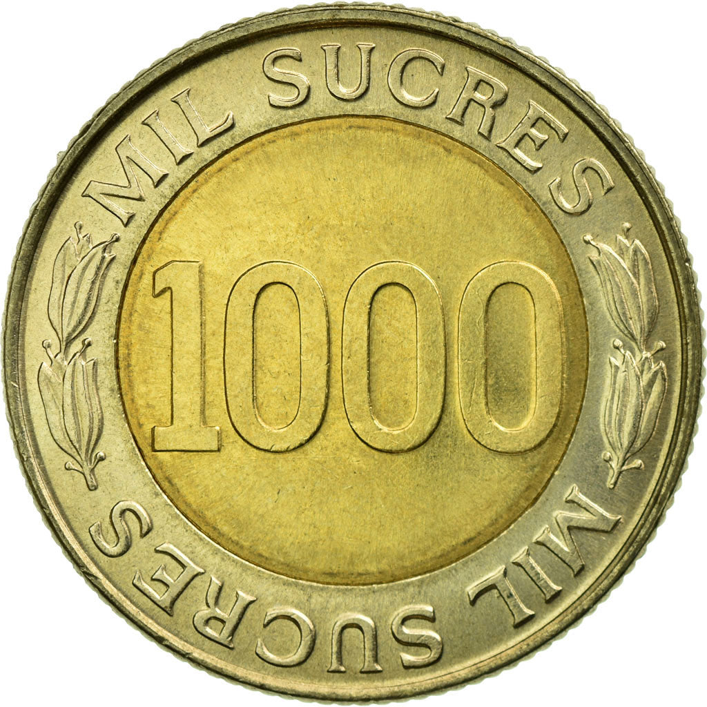 Coin, Ecuador, 70th Anniversary - Central Bank	1997, 1000 Sucres, 1997