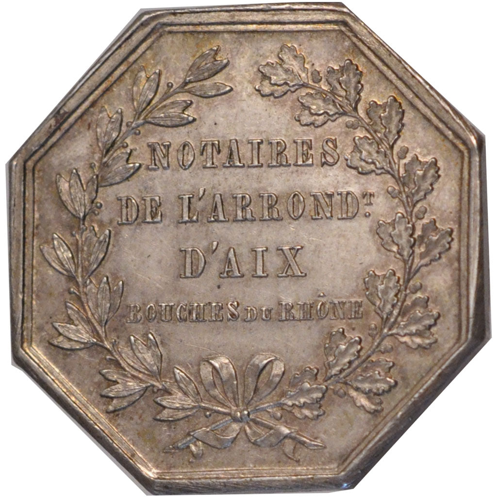 France, Notary, Token, AU(55-58), Silver, Lerouge #4, 12.26