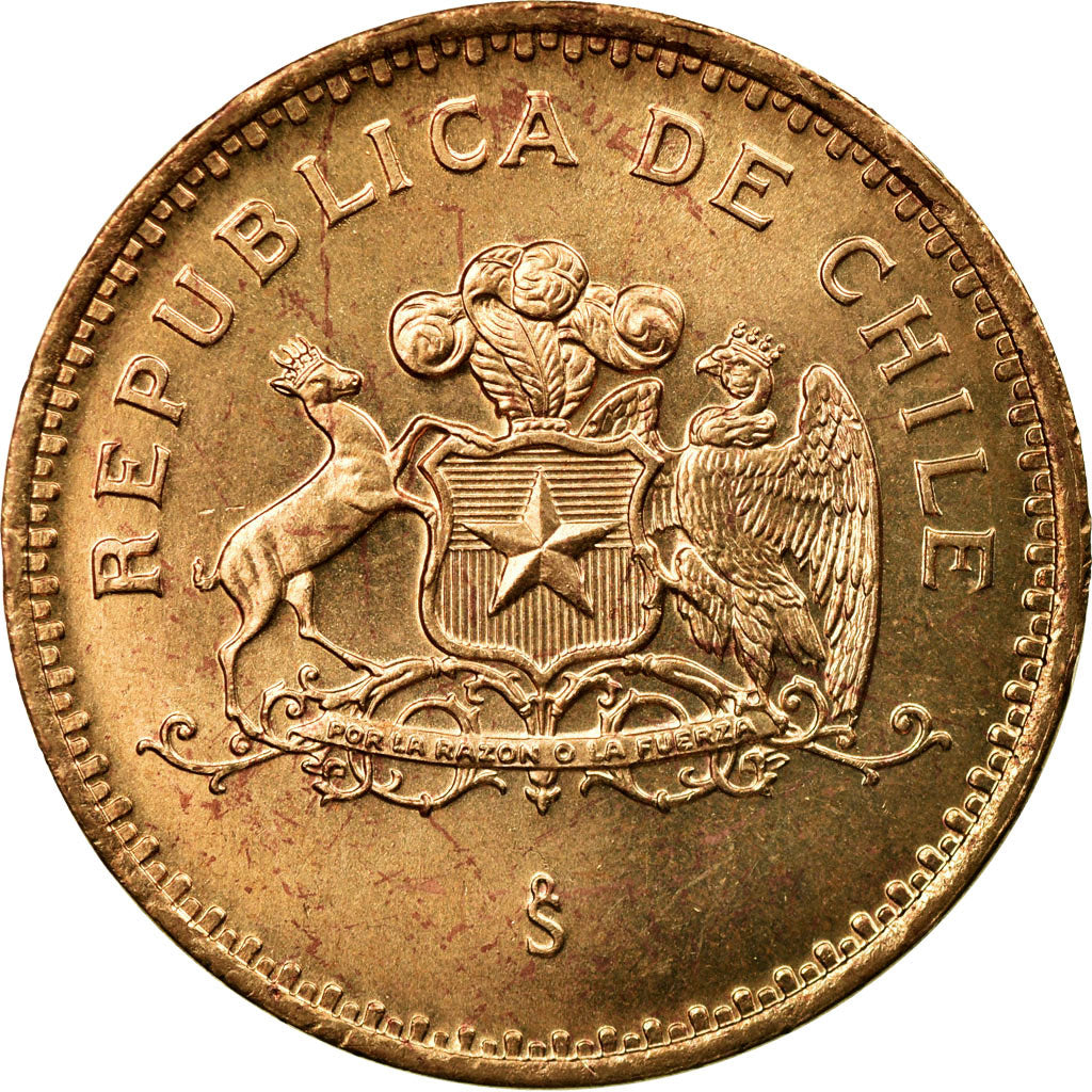 Coin, Chile, 100 Pesos, 1997, Santiago, AU(50-53), Aluminum-Bronze, KM:226.2