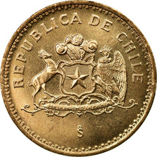 Coin, Chile, 100 Pesos, 1997, Santiago, AU(50-53), Aluminum-Bronze, KM:226.2