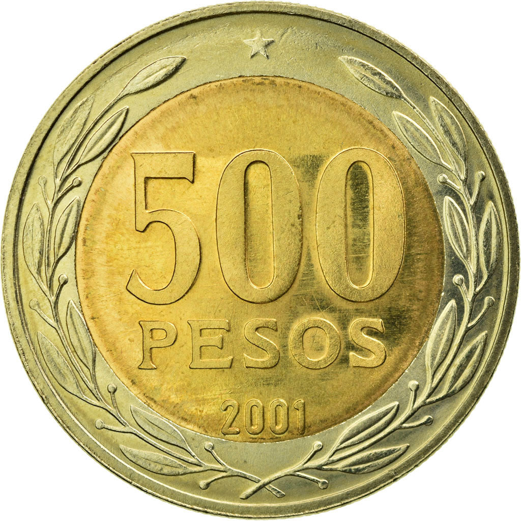 Coin, Chile, Cardinal Raul Silva Henriquez, 500 Pesos, 2001, Santiago