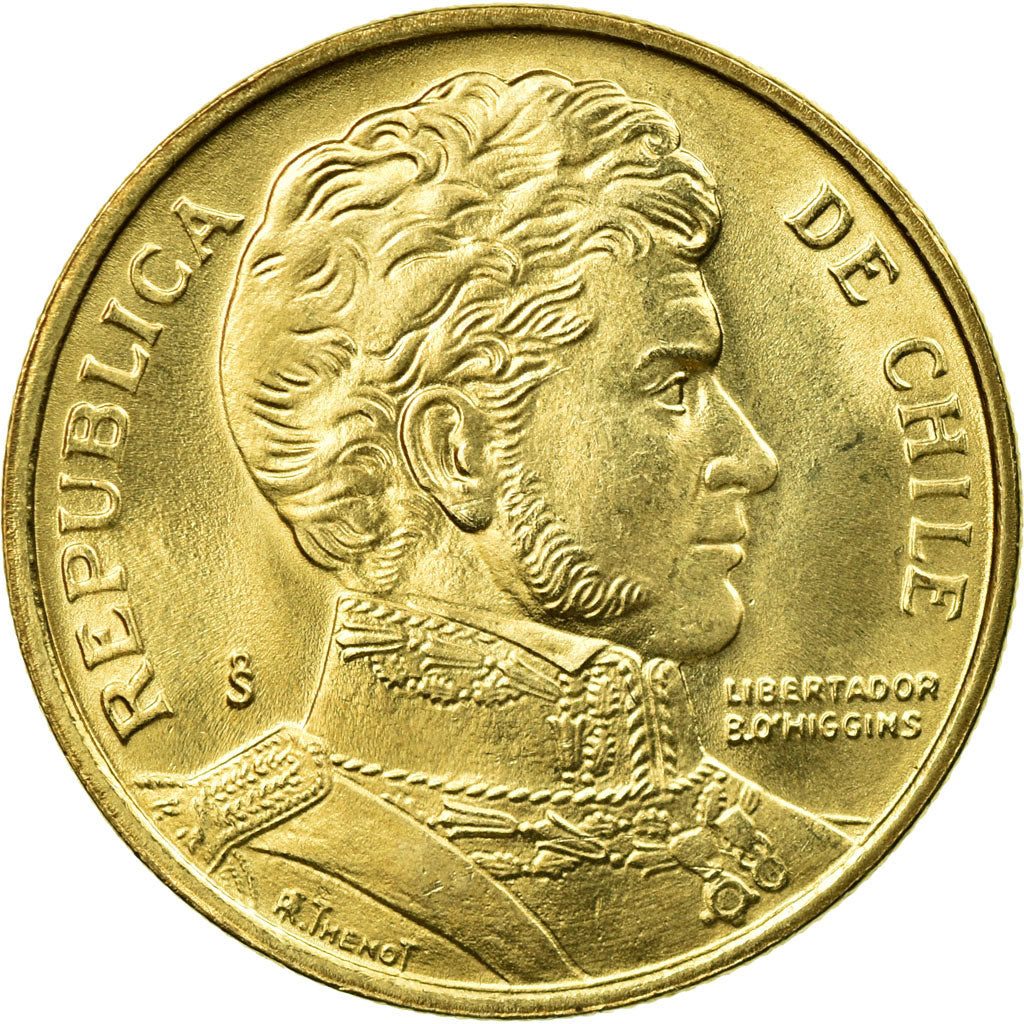 Moneta, Cile, 10 Pesos, 1997, Santiago, SPL-, Alluminio-bronzo, KM:228.2