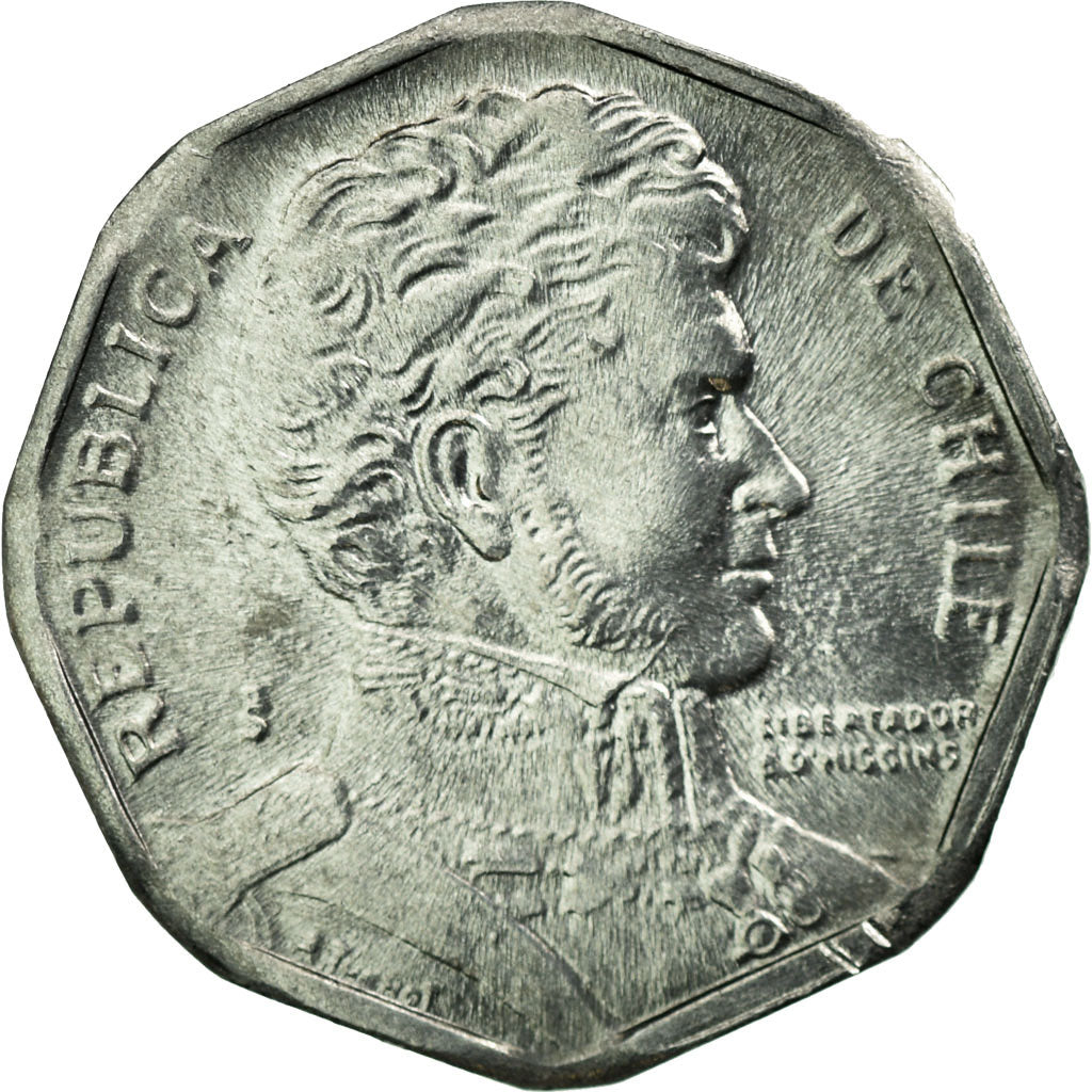 Coin, Chile, Peso, 1999, Santiago, AU(50-53), Aluminum, KM:231