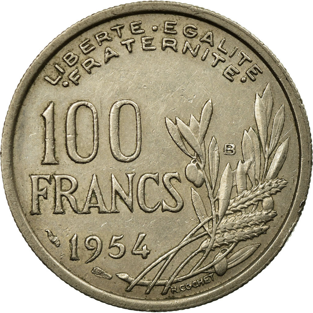 Coin, France, Cochet, 100 Francs, 1954, Beaumont - Le Roger, EF(40-45)