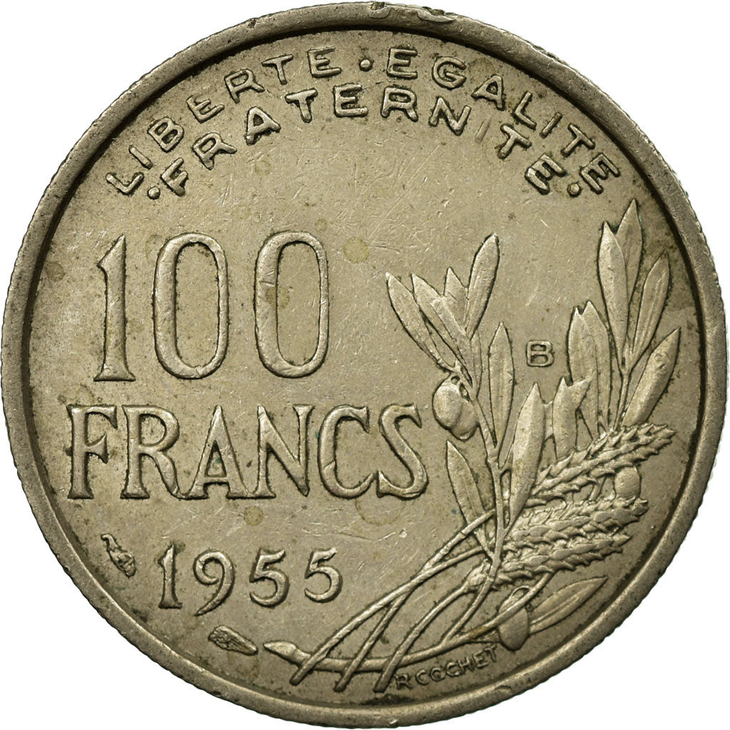 Munten, Frankrijk, Cochet, 100 Francs, 1955, Beaumont - Le Roger, ZF