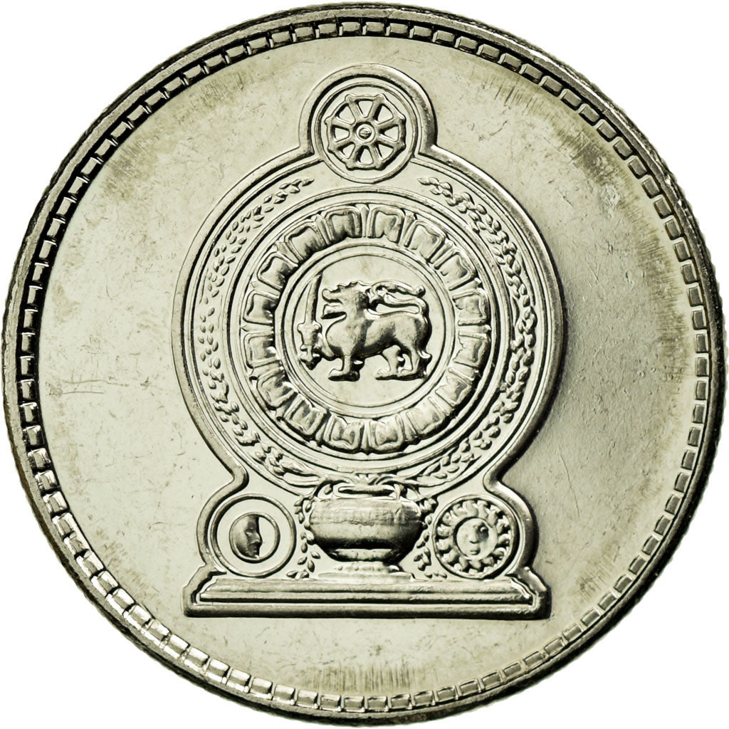 Moeda, Sri Lanka, 25 Cents, 2004, AU(55-58), Aço Revestido a Níquel, KM:141a