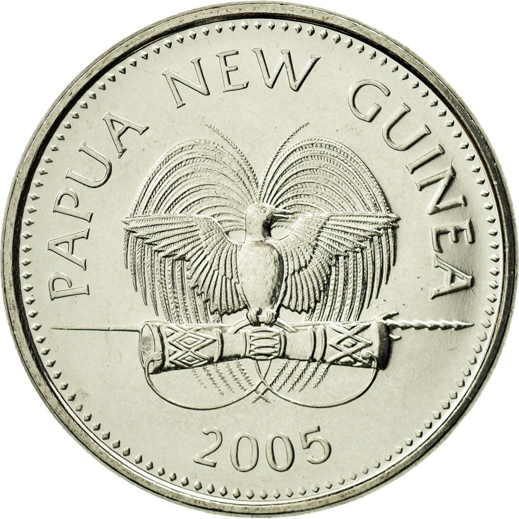 Münze, Papua New Guinea, 20 Toea, 2005, UNZ, Nickel plated steel, KM:5a