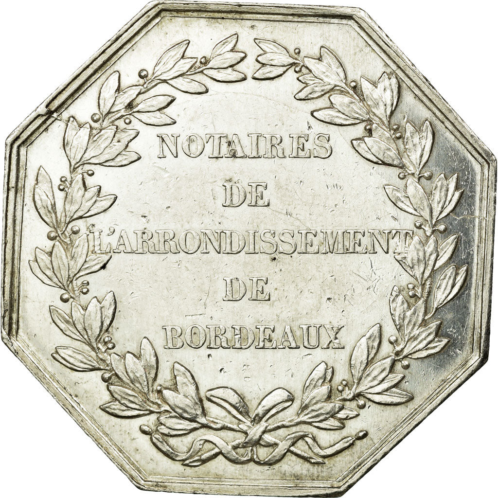 France, Token, Notary, AU(55-58), Silver, Lerouge:59