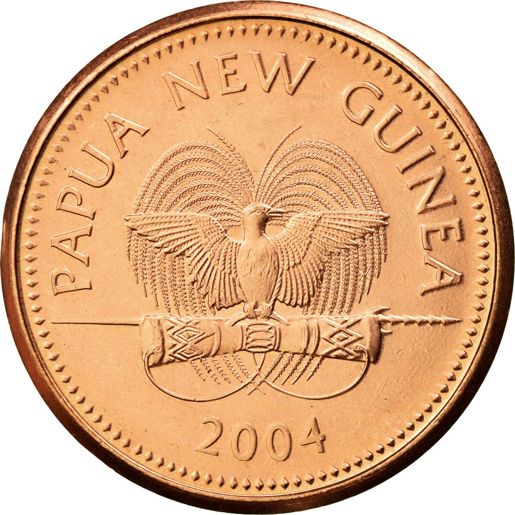 Münze, Papua New Guinea, 2 Toea, 2004, UNZ, Bronze, KM:2