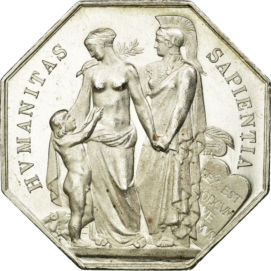 France, Token, Notary, 1874, MS(60-62), Silver, Lerouge:451