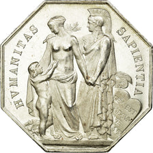 France, Token, Notary, 1874, MS(60-62), Silver, Lerouge:451