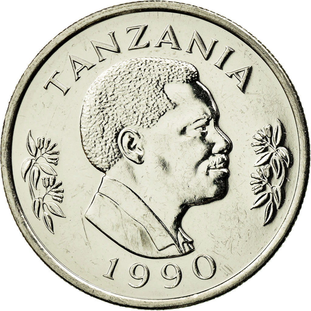 Coin, Tanzania, 50 Senti, 1990, British Royal Mint, MS(63), Nickel Clad Steel