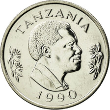 Coin, Tanzania, 50 Senti, 1990, British Royal Mint, MS(63), Nickel Clad Steel